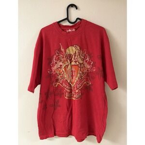 Vintage  Y2K Pelle Pelle Marc Buchanan Graphic TEE Red T-Shirt XL